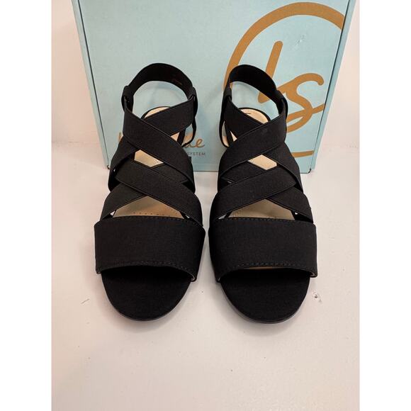 LifeStride Charlotte Black Slingback Block Heel Sandals Size 6.5W - Picture 12 of 13